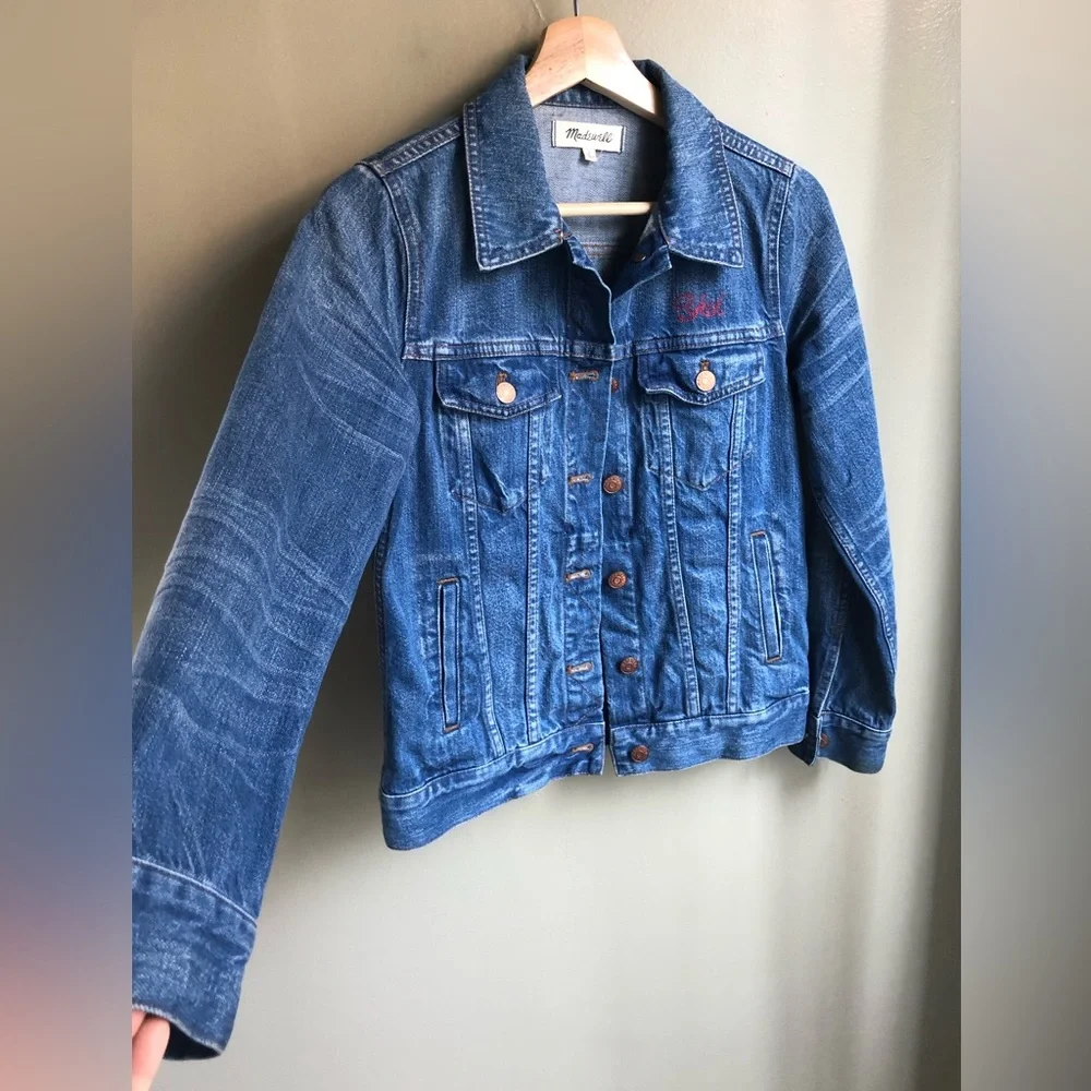 Madewell The Jean Jacket In Printer Wash Size: S - Picture 3 of 14